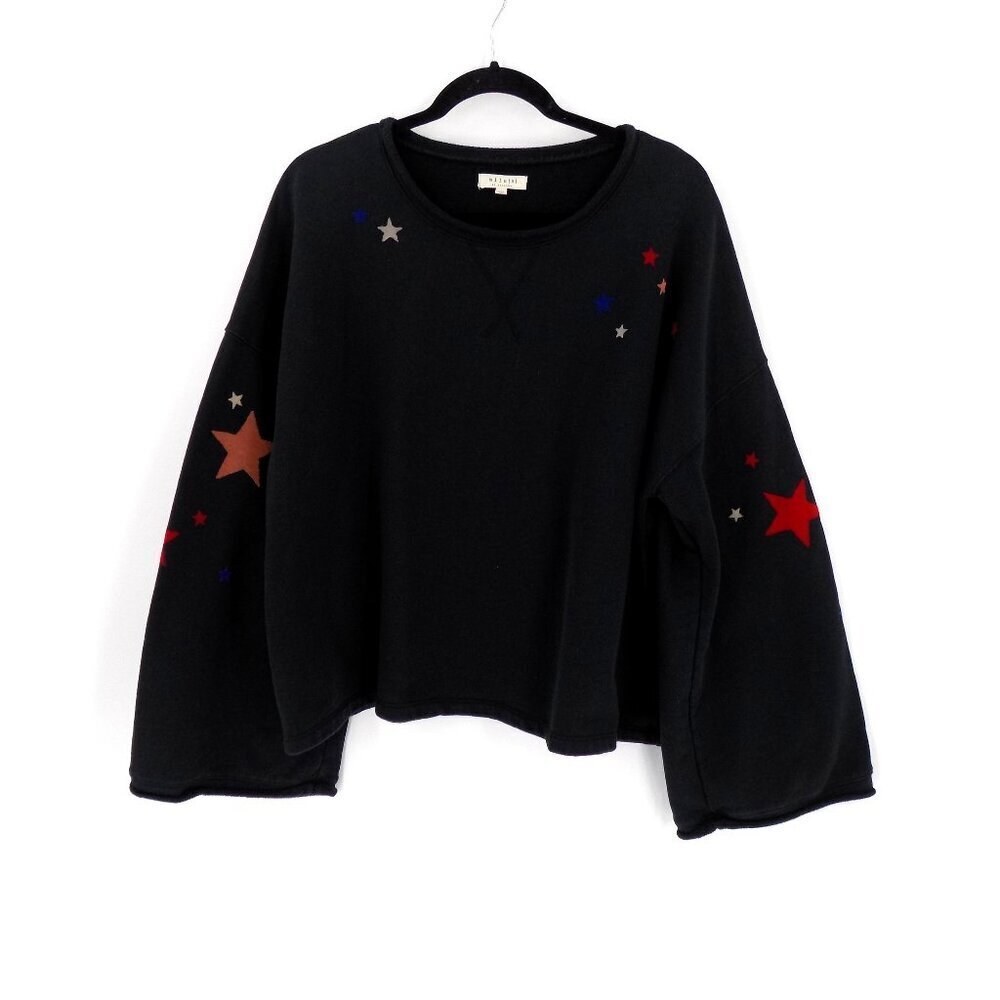 Miles by Madewell Starry Night Sweatshirt Size 2XL Black Slightly Cropped